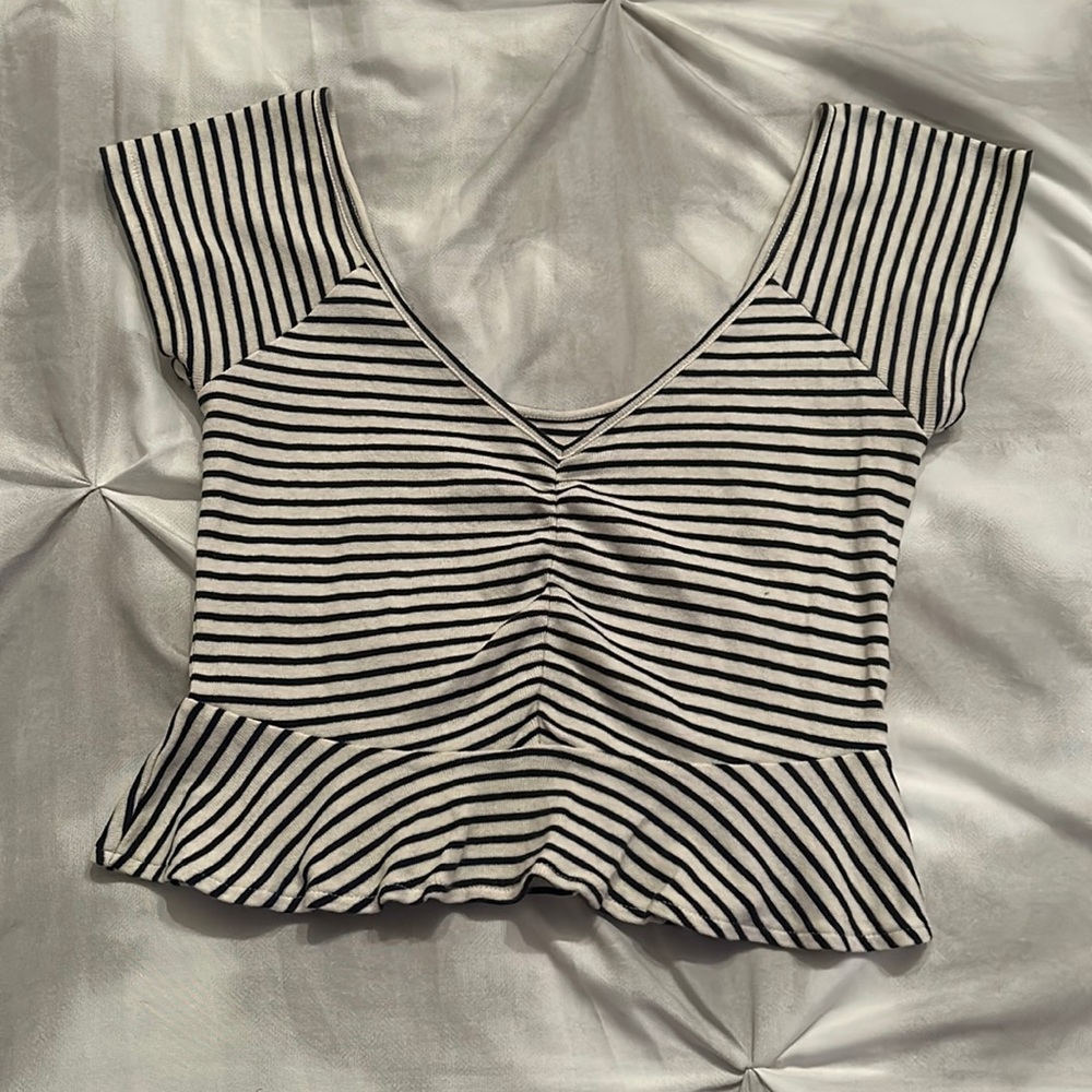AEO Striped Short Sleeve Top